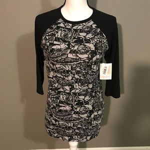 black/gray floral print Lularoe Randy